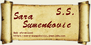 Sara Šumenković vizit kartica